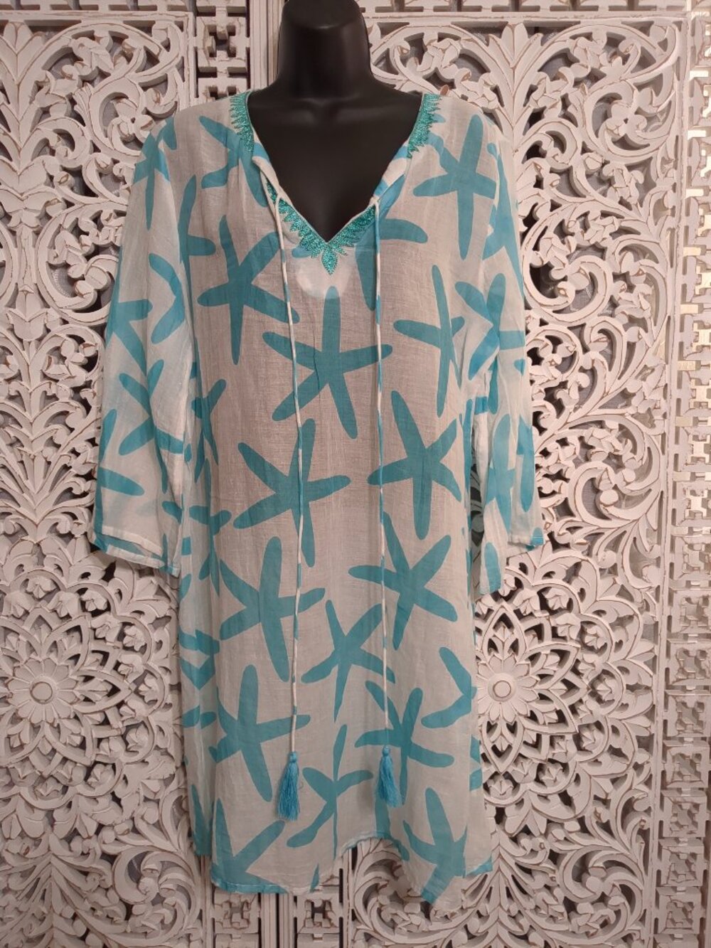🏖💙🏖💙🏖 P2P 22" Mid Length Sleeve Beach Cover Up